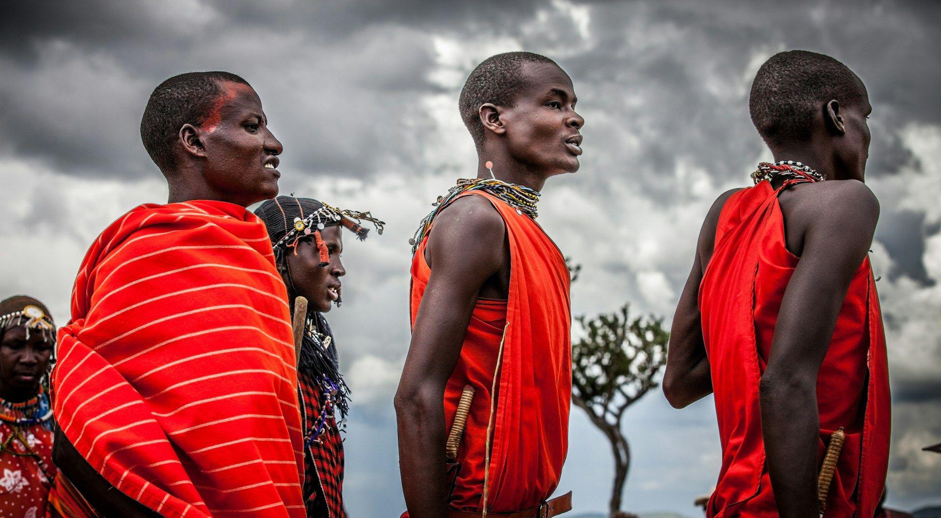 Massai warriors of the Massai Mara